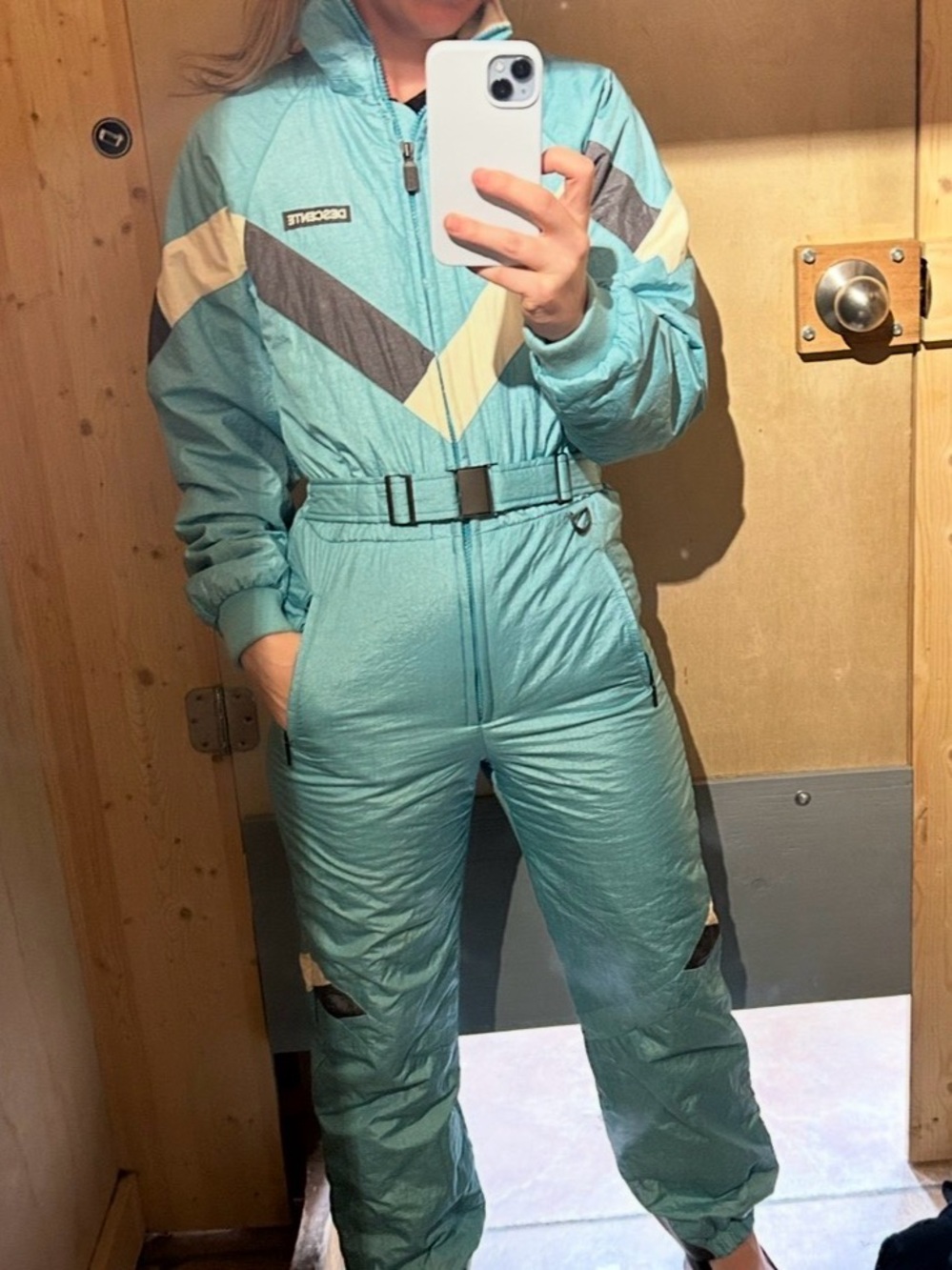 Vintage Descente Aqua One-Piece ski suit - women’s xs